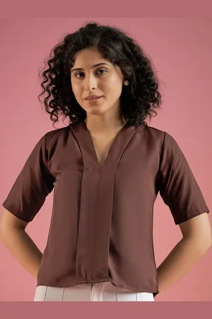 Mayra Women V-Neck Short Sleeves Top