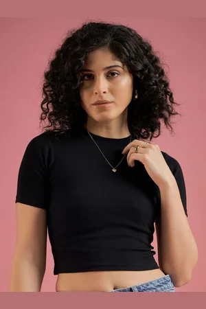 Mayra Women Cotton Round Neck Tank Crop Top