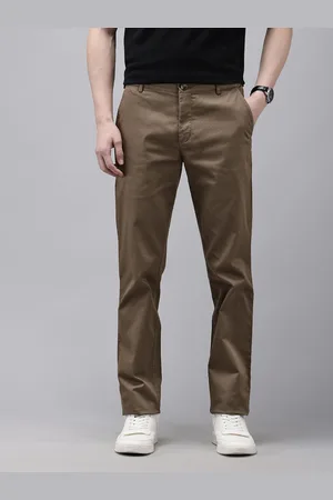 ColorPlus Men Printed Slim Fit Chinos Trousers
