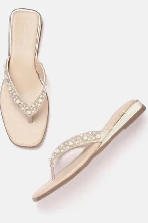 Lino Perros Women Embellished Open Toe Flats