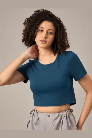 Mayra Women Solid Round Neck Cotton T-shirt