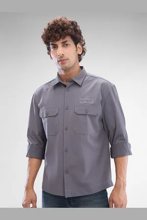 SPYKAR Men Opaque Solid Spread Collar Casual Shirt