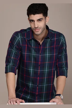 Nautica Men Smart Tartan Checks Checked Casual Shirt