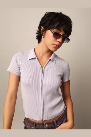 ONLY Women Shirt Collar Crop Top