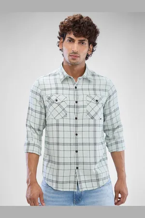 SPYKAR Men Slim Fit Tartan Checks Opaque Checked Casual Shirt