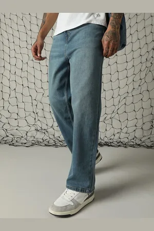 Hubberholme Men Loose Relaxed Baggy Fit Light Fade Jeans