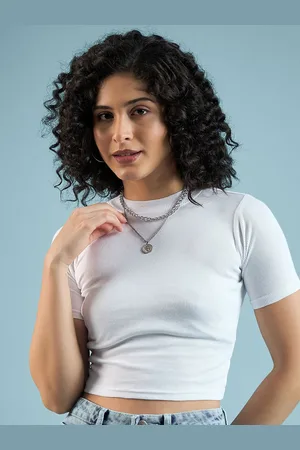 Mayra Women Solid Cotton Tank Crop Top