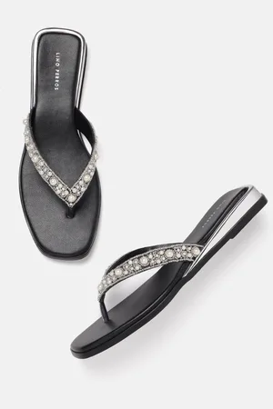 Lino Perros Women Embellished Open Toe Flats