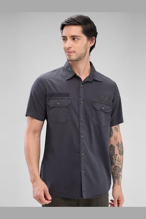 SPYKAR Men Solid Slim Fit Opaque Casual Shirt