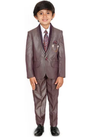 BAESD Boys Mandarin Collar Single-Breasted Blazer and Trousers