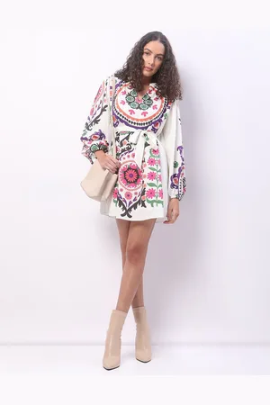 VERO MODA Women Ethnic Motifs PrintED Bishop Sleeve Dress