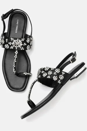 Lino Perros Women Embellished T-Strap Flats
