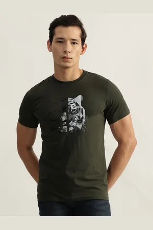 ICONIC Men Graphic Printed Round Neck Cotton T-shirt