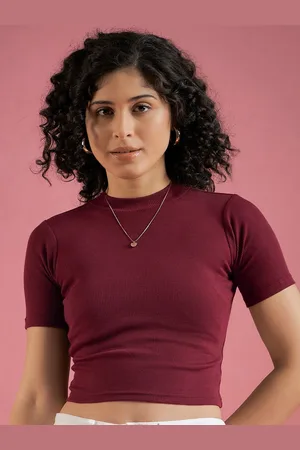 Mayra Women Cotton Short Sleeves Tank Crop Top