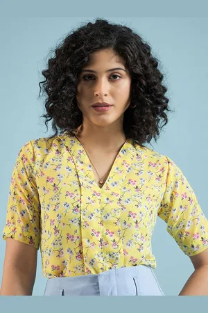 Mayra Women Floral Printed Shirt Style Top