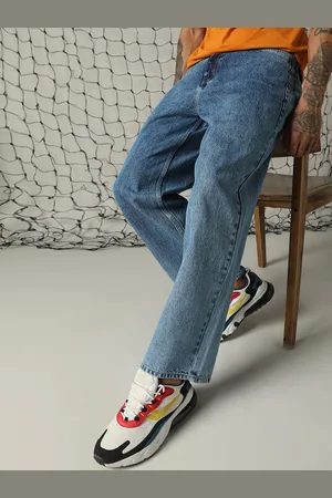 Hubberholme Men Loose Relaxed Baggy Fit Light Fade Jeans