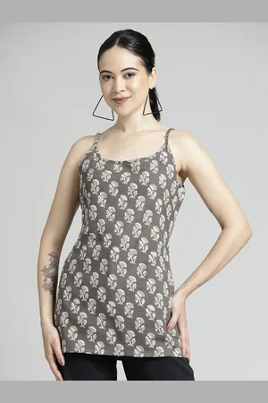 Jaipur Floral Block Printed Cotton Strappy Top