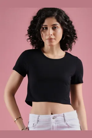Mayra Women Solid Round Neck Cotton T-shirt