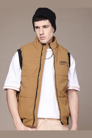 Roadster Mock Collar Gilet Style Padded Jacket