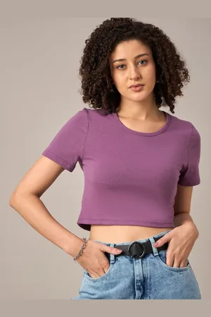 Mayra Women Solid Round Neck Cotton T-shirt