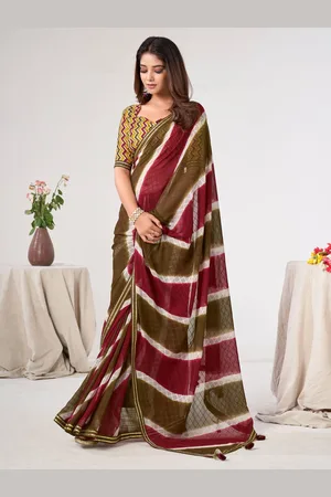 Mitera Women Embellished Saree With Unstitched Blouse
