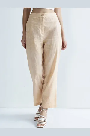 H&M Women Regular Fit Cotton Trousers
