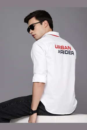 DUCATI Typography Printed Pure Cotton Casual Shirt