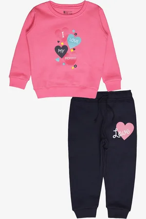 BodyCare Girls Printed Sweatshirt with Trousers