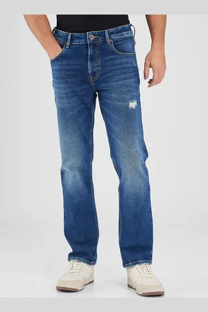 SPYKAR Men Relaxed Fit Mildly Distressed Light Fade Stretchable Jeans