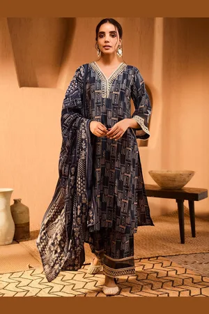 Bani Women Ethnic Motifs Printed Straight Kurta with Palazzos & Dupatta