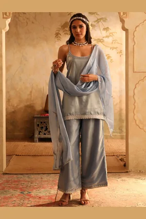 Bani Women Gotta Patti Pure Silk Kurta with Palazzos & Dupatta