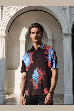 H&M Men Relaxed Fit Printed Shirt