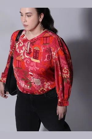 VERO MODA Print Keyhole Neck Ethnic Top