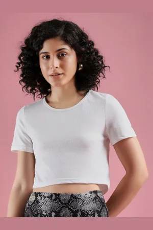 Mayra Women Solid Round Neck Cotton T-shirt