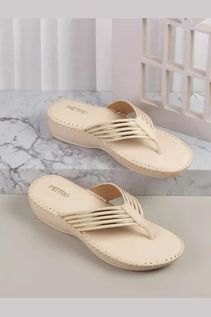 Metro Women Open Toe Flats with Bows