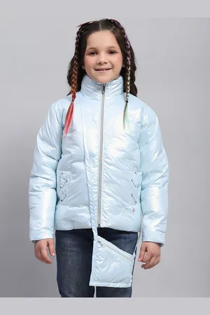 Monte Carlo Girls Mock Collar Solid Nylon Casual Padded Jacket