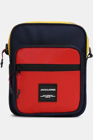 JACK & JONES Colourblocked Structured Sling Bag with Quilted