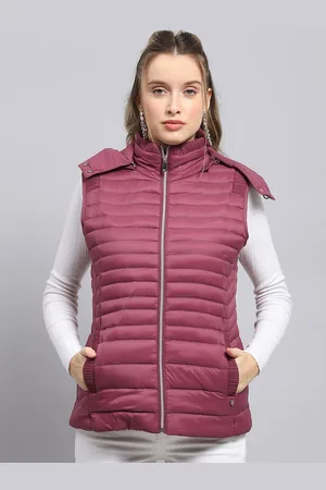 Monte Carlo Women Hooded Solid Nylon Casual Puffer Jacket