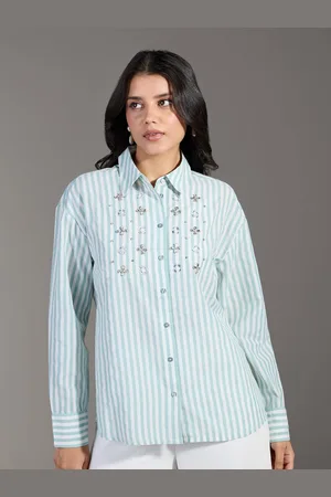 20Dresses Women Opaque Striped Casual Shirt