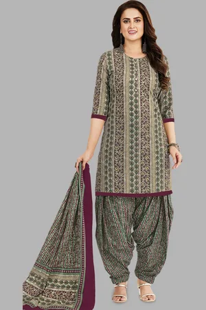 Miraan Floral Printed Pure Cotton Unstitched Dress Material