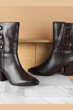Metro Women Casual Block-Heeled Regular Boots