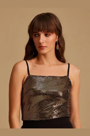 Kazo Geometric Embellished Crop Top