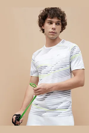 Lifestyle Men Striped Printed Round Neck T-shirt