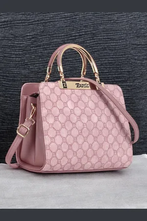 EXOTIC Women Brand Logo Printed Structured Handheld Bag