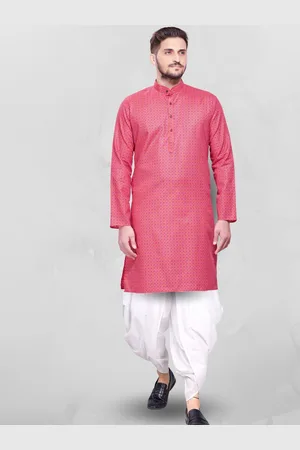 SHIWAM ETHNIX Polka Dots Printed Straight Kurta with Dhoti Pants