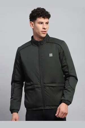 Rock.it Men Mock Collar Solid Casual Bomber Jacket