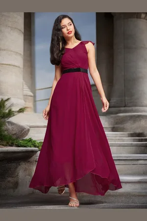 Miss Chase Women Pleated Maxi Dress