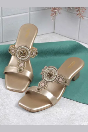 Metro Women Ethnic T-Strap Flats