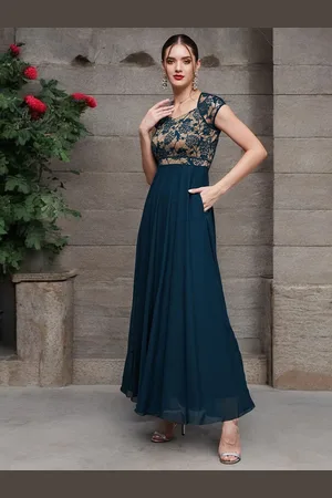 Miss Chase Women Lace-Up Maxi Dress
