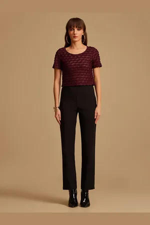 Kazo Abstract Self Design Round Neck Top